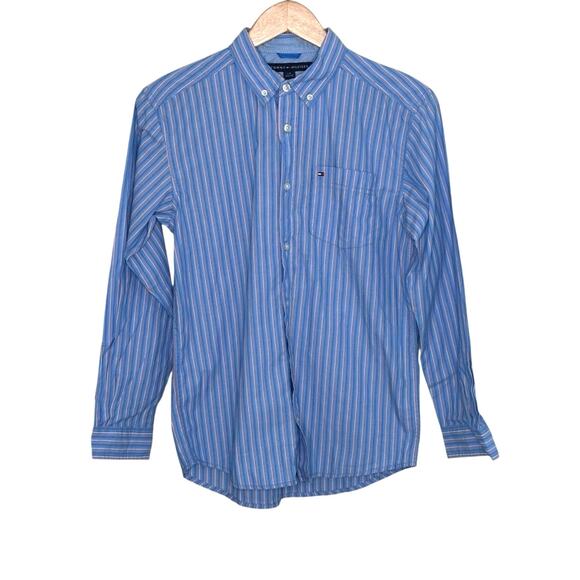 NWT Tommy Hilfiger Boys Stripe button down dress shirt size large 16/18 - Picture 6 of 9